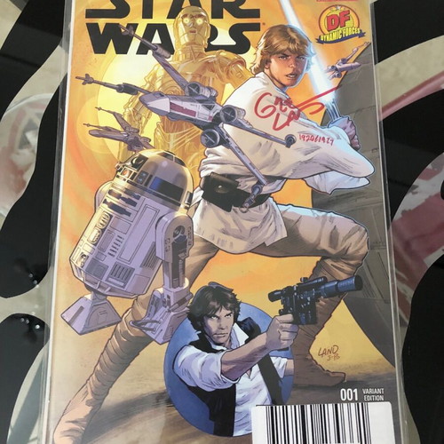 Star Wars 1 DF Excl Greg Land Signed Limited Variant Cover mint