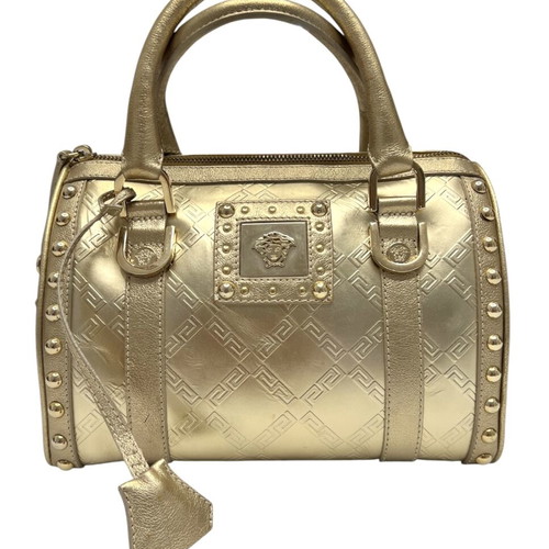 Versace Mirroring Gold Boston Bag