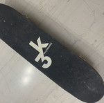 Skateboard used with satellite design on bottom