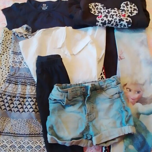 Clothing pack used, 9 pieces for 6-year-old girl