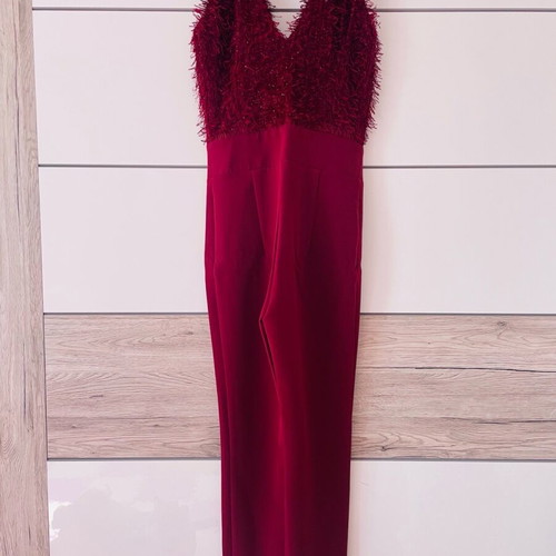 Mind Matter red one-piece jumpsuit like new, size S