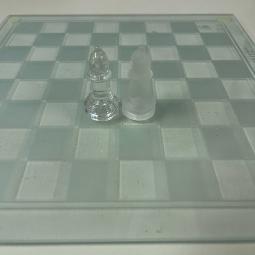 Glass chessboard Johnny Walker with Jean Paul Gaultier pieces new