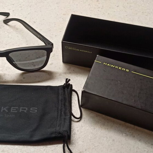 Hawkers ONE RAW Polarized Black Chrome sunglasses like new