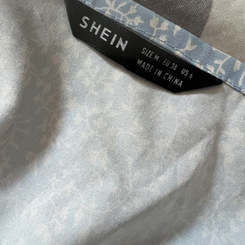 Shein summer dress size M like new, baby blue and white