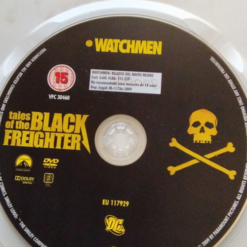 Watchmen Tales of the Black Freighter DVD used with Greek subtitles