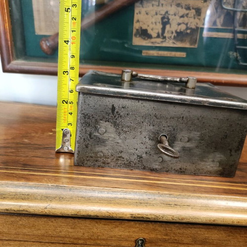 Hand safe used, rare old with key