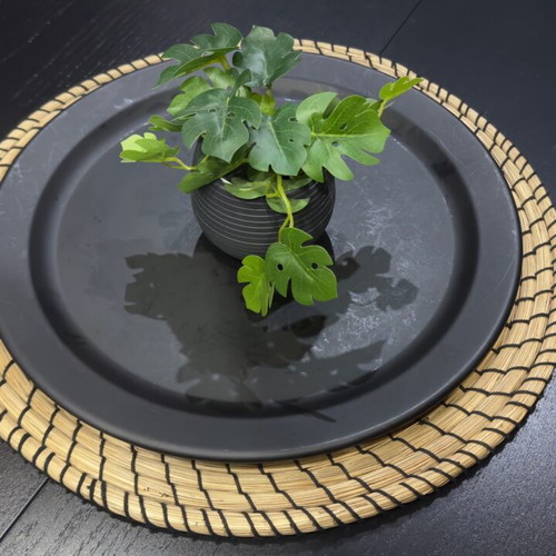 IKEA Black Serving Platter Used Matte Finish