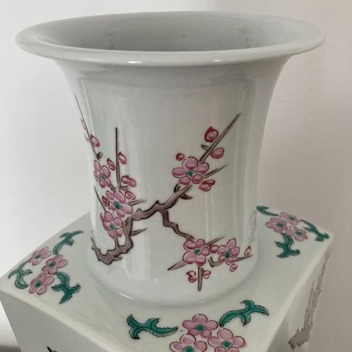 Porcelain Japanese antique vase handmade very large like new