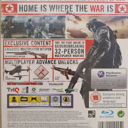 Homefront PlayStation 3 used with codes