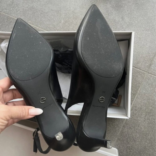 Tamaris mule pumps 7cm excellent anti touch new black size 36