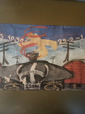 Tempera 1984 by Stelios Mavromatis, new, framed artwork
