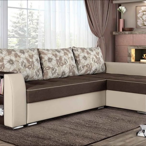 Corner sofa with armrest and mini shelf 255x155 cm like new
