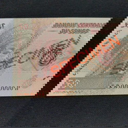 SPECIMEN. CONGO 50 FRANCS.