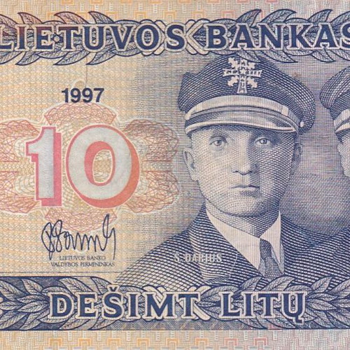 Lithuanian banknote used