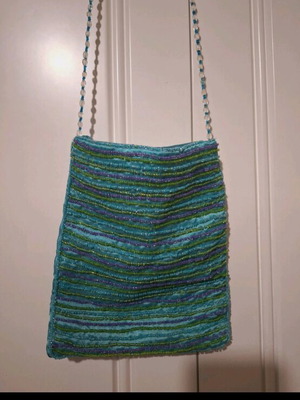 Crossbody bag like new with turquoise beads