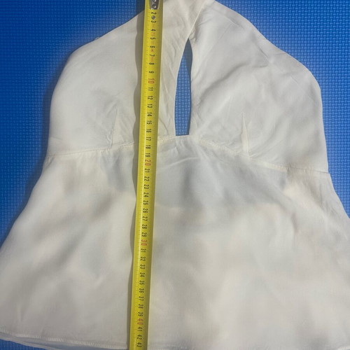 Zara White Y2K Halter-neck Top Size XS Like New