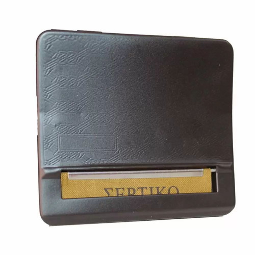 Sertiko black rolling tobacco case new for slim & extra slim cigarette