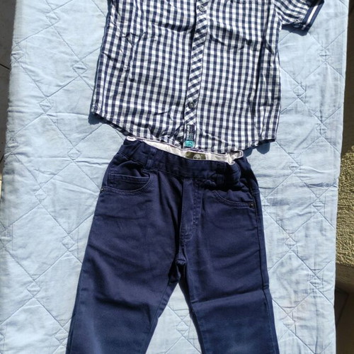 Timberland shirt and pants set for 3-year-old boy like new, blue