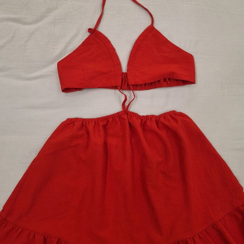 Shein red mini summer dress, size S