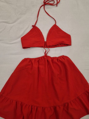 Shein red mini summer dress, size S