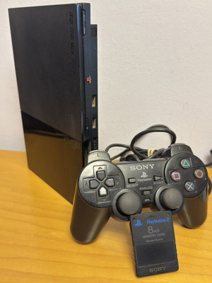 PlayStation 2 Slim σετ μεταχειρισμένο με memory card και καλώδια