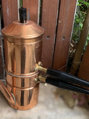 Vintage Napoletana Flip Coffee Pot copper with bakelite handles