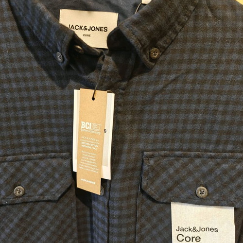 Jack and Jones Large shirt new, 100% cotton, dark blue black