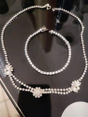 925 Silver Riviera Bracelet and Necklace Set new