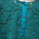Chaton lace blouse new, green, size L