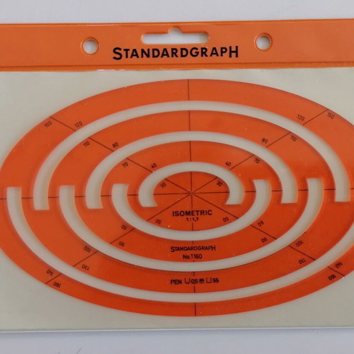 Standardgraph No 1160 stencil of large ellipses new