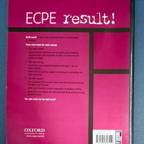 ECPE Result! Practice Tests and Student's Audio CD Pack new