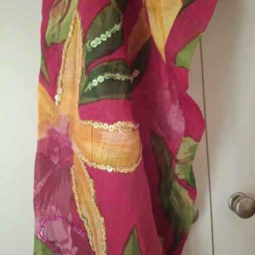 Women's beach wear pants like new, multicolored, size L