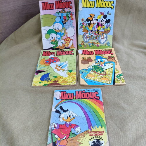 Mickey Mouse comics used, pack of 5 issues 1990-1995