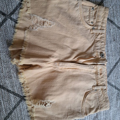 Denim shorts Bershka orange like new, size S