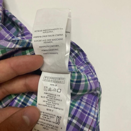 Ralph Lauren 90s Oxford shirt XXL green purple blocked with purple pony