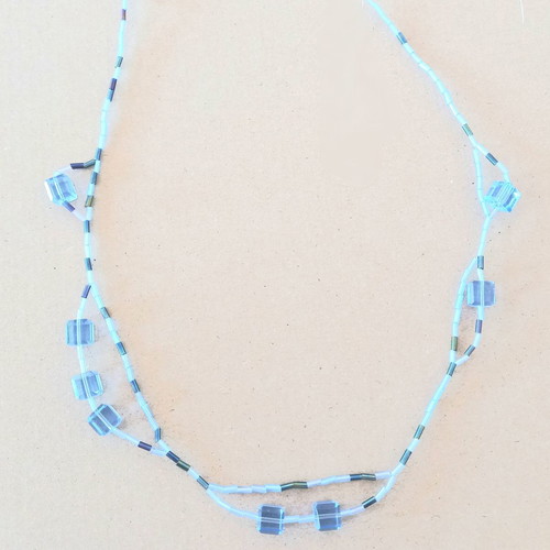 Crystal handmade choker new, length 41.5 cm