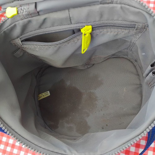 Delsey toiletry bag like new, blue and yellow