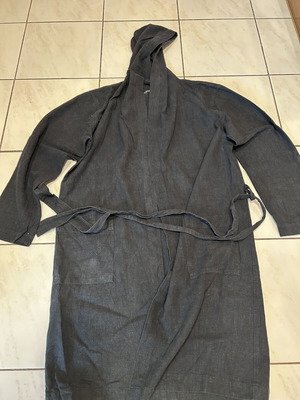 Handmade linen bathrobe like new, comfort at home, size S M