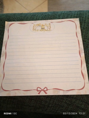 Letter sheet like new, one medium