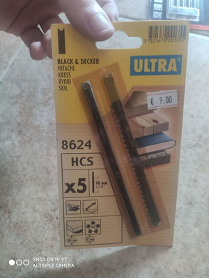 Ultra jigsaw blades 8624 new, set of 5 for wood