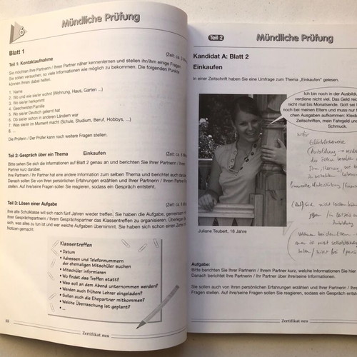 Zertifikat B1 pack of two books used for Goethe Institut exam