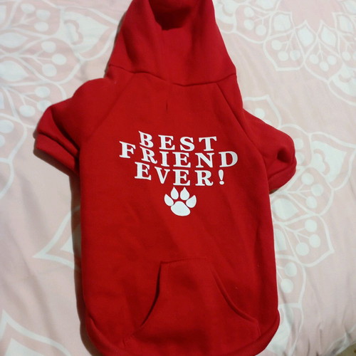 Pet hoodie sweatshirt in red, like new