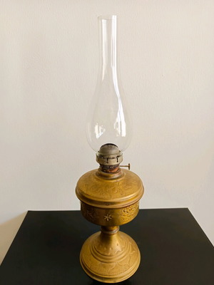 Brass lamp used, vintage