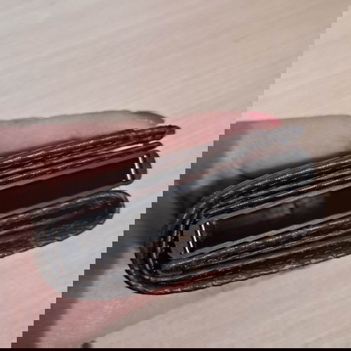 Кожен RFID портфейл с алуминиев държач за кредитни карти нов