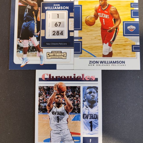 Zion Williamson cards like new, pack of 6 Panini Mosaic and more
