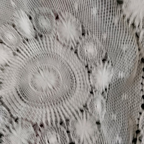Handmade knitted round tablecloth new, diameter 165x165 cm