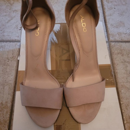 Aldo suede women's sandals new, size 37, light pink