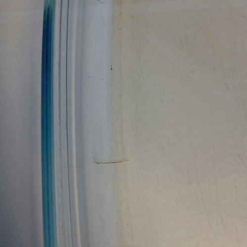 Glass baking dish used, size 39x24 cm, French origin