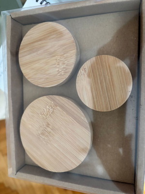 JYSK Hadsten decorative knobs set of 3 bamboo like new