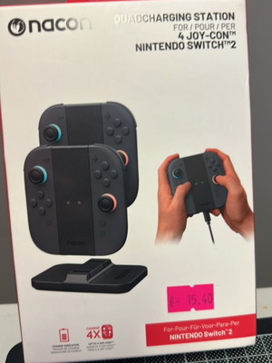 Bacon Quad Charging Station for 4 Joy-Con Nintendo Switch 2 new